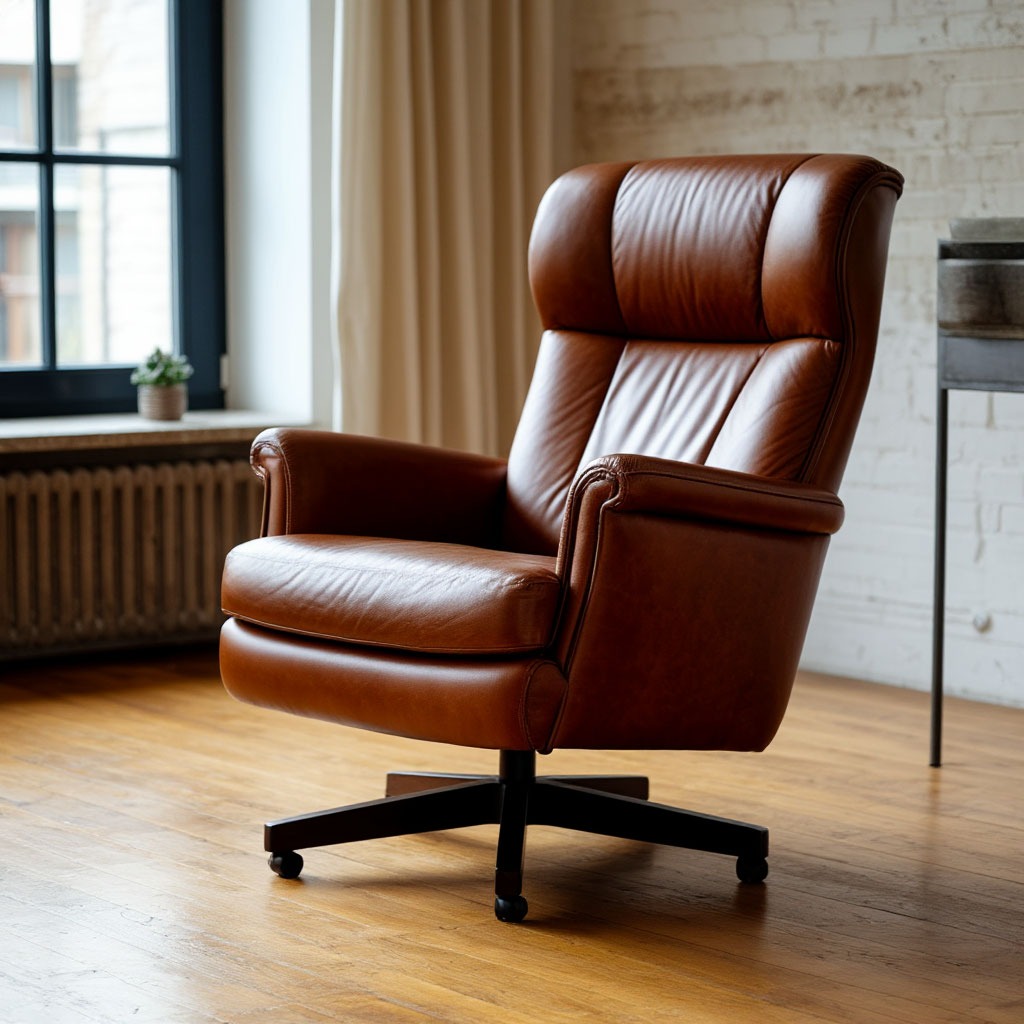 Fauteuils ergonomiques en cuir avec support anatomique